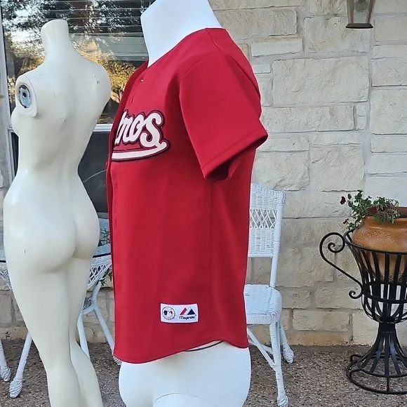 Vintage Majestic Brick Red ASTROS Embroidered Baseball Jersey Size M - Picture 5 of 14